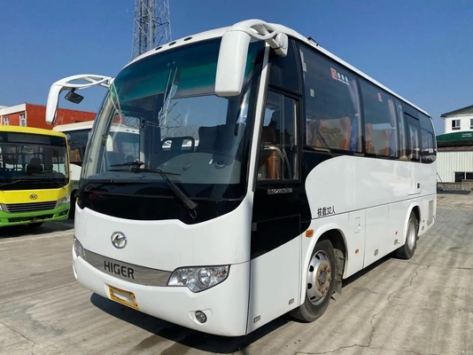 使用された贅沢なバスは32の座席より高いコーチ バスKLQ6796 Yuchaiエンジンに白い色を秒針