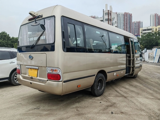 第2手小型バス15座席外的な振動ドア シャンペンは観光バス7メートルのAnkai HFF6701の着色する