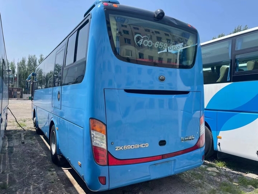 バスおよびコーチ39の座席Yuchai使用されたエンジン245hp 2015の年の青い色まれなエンジンの若者はさみZK6908