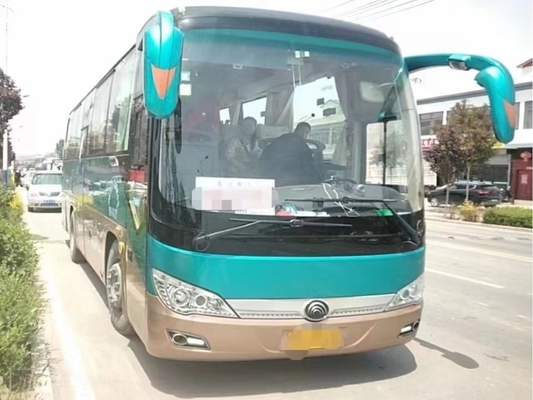 使用された大型バスは緑色36の座席中間の乗客のドアのエアコン第2手のYutongバスZK6906を