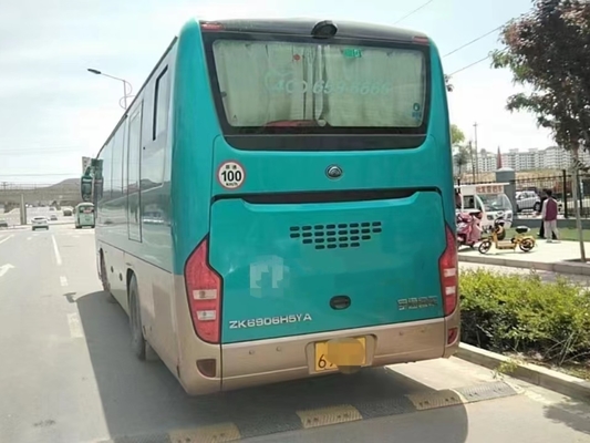 使用された大型バスは緑色36の座席中間の乗客のドアのエアコン第2手のYutongバスZK6906を
