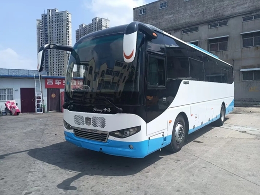 エアコンZhongtong LCK6108Dが付いている使用された教会バス前部エンジン6シリンダー220hpリーフ・スプリング45座席