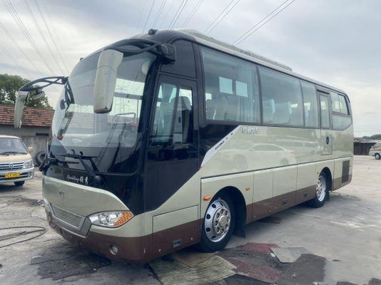 使用された観光バスのZhongtongのブランド35seatsのエアバッグのシャーシのYuchaiの後部エンジンの新しい座席大きい容量バス2+2layout