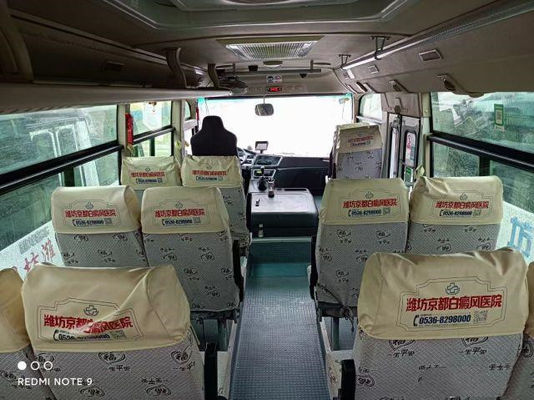 使用されたDongfengバス22座席は小型バスEQ6660 Weichaiエンジン96kwを2020年の低いキロメートルのよい状態使用した