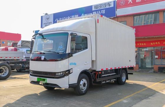 品質  Box Trucks Geely Pure Electric Lorry Truck New Energy Fuel 4*2 Van Box 4 Meters A/C 工場