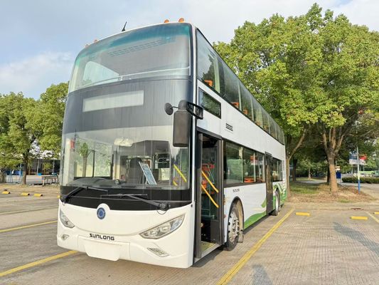 品質  Used Tour Bus Luxury 37 Seats Double Floor RHD Weichai Engine Diesel Coach Bus Sunlong SLK6126 工場