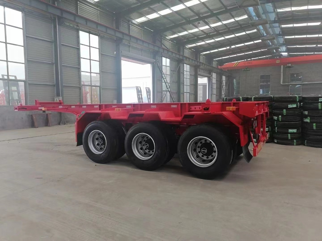 真新しい中国製半3つの車軸トレーラーのプラットホームのトレーラー