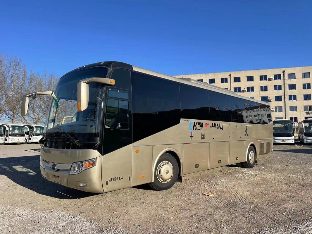 使用された贅沢なバス51seatsコーチ2のドアの左手ドライブYutongのブランドのWeichaiの後部エンジン