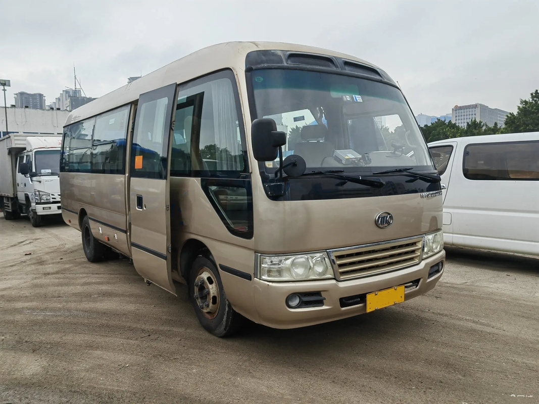 第2手小型バス15座席外的な振動ドア シャンペンは観光バス7メートルのAnkai HFF6701の着色する