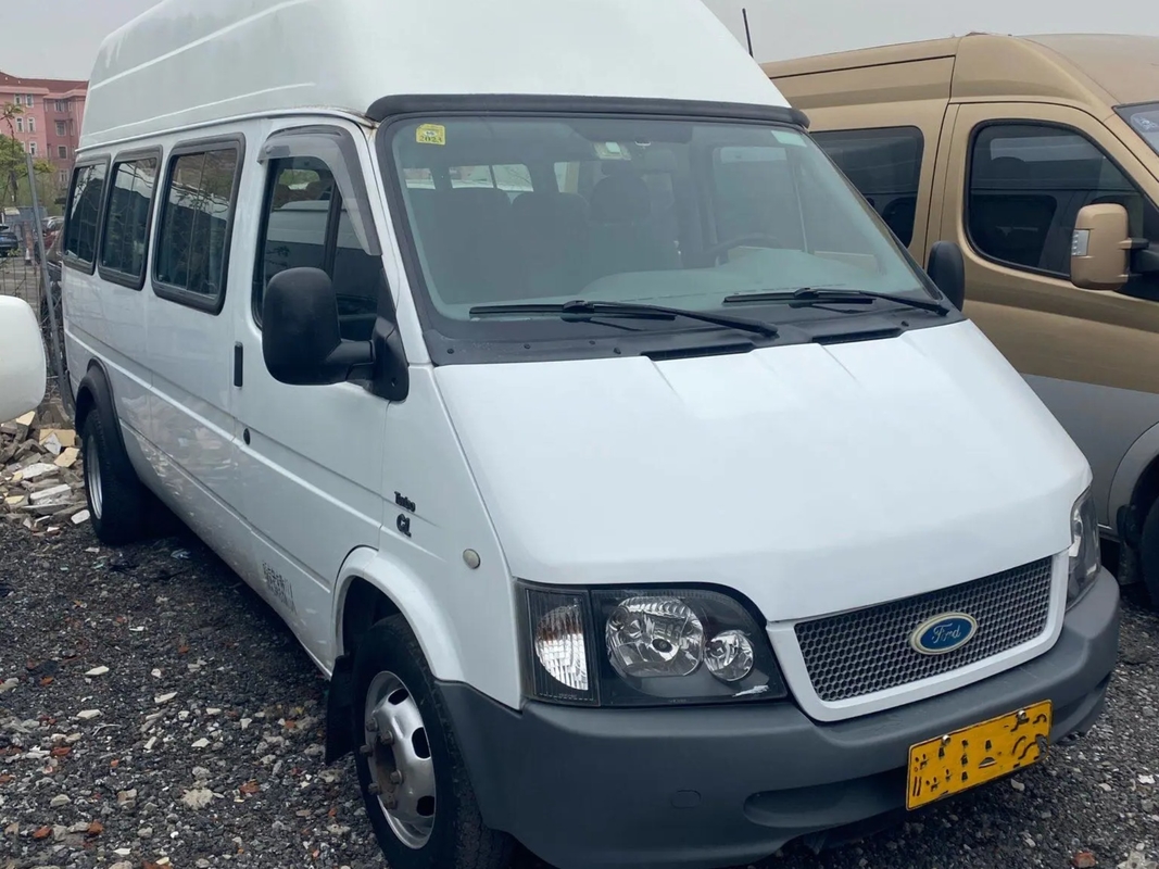 使用された小型バス ユーロIV 17の座席高い屋根の前部エンジン秒針6メートルのスライディング ウインドウのフォードTansit JX6600