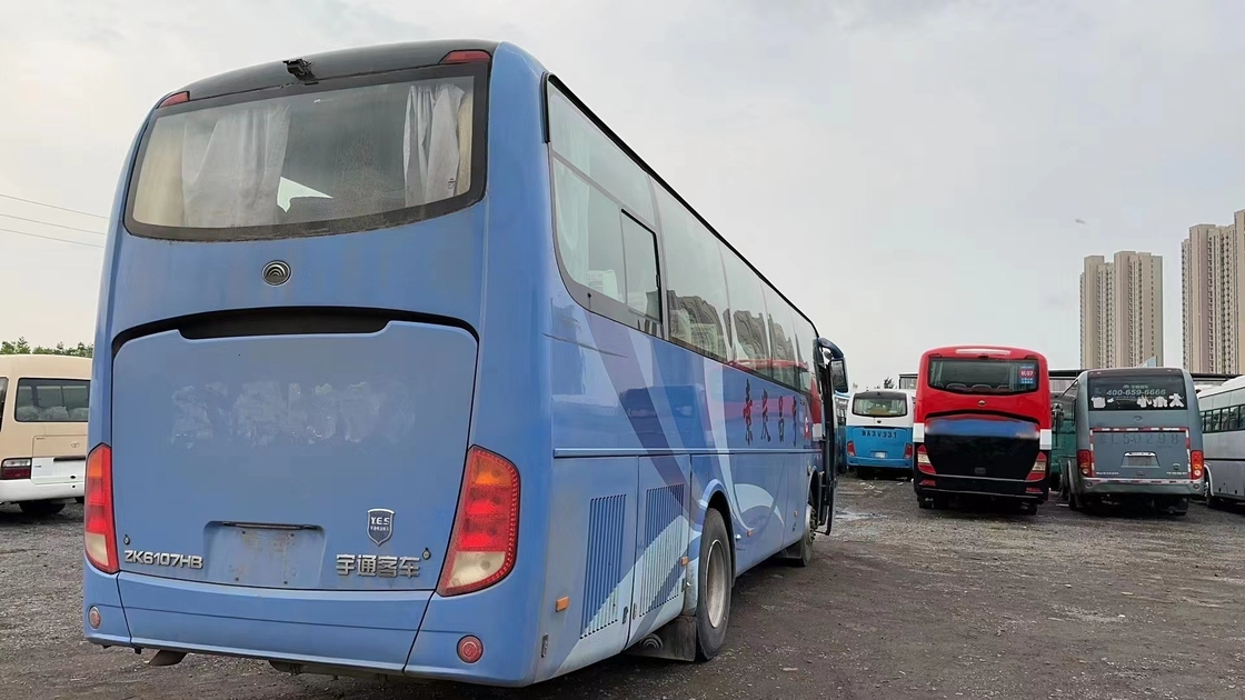 秒針のMicrobus 60の座席2+3座席レイアウトのYuchaiエンジン青い色エアコンによって使用される若いはさみバスZK6107