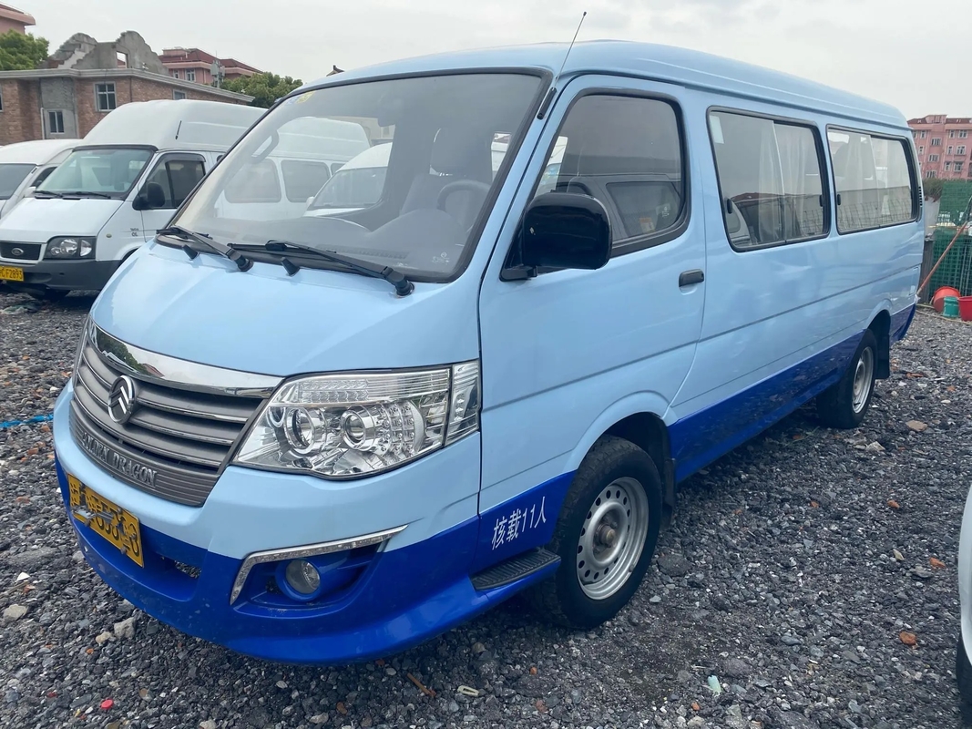 使用された12 Seaterのミニバスの白くおよび青色11の座席金ドラゴンのHiace XML6532のガソリン機関LHD