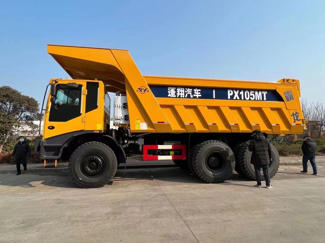 採鉱のダンプ トラックPX95の速い変速機のWeichaiエンジン530hp 6×6完全なドライブ リバーシブルのワイドボディのオフセットのタクシー