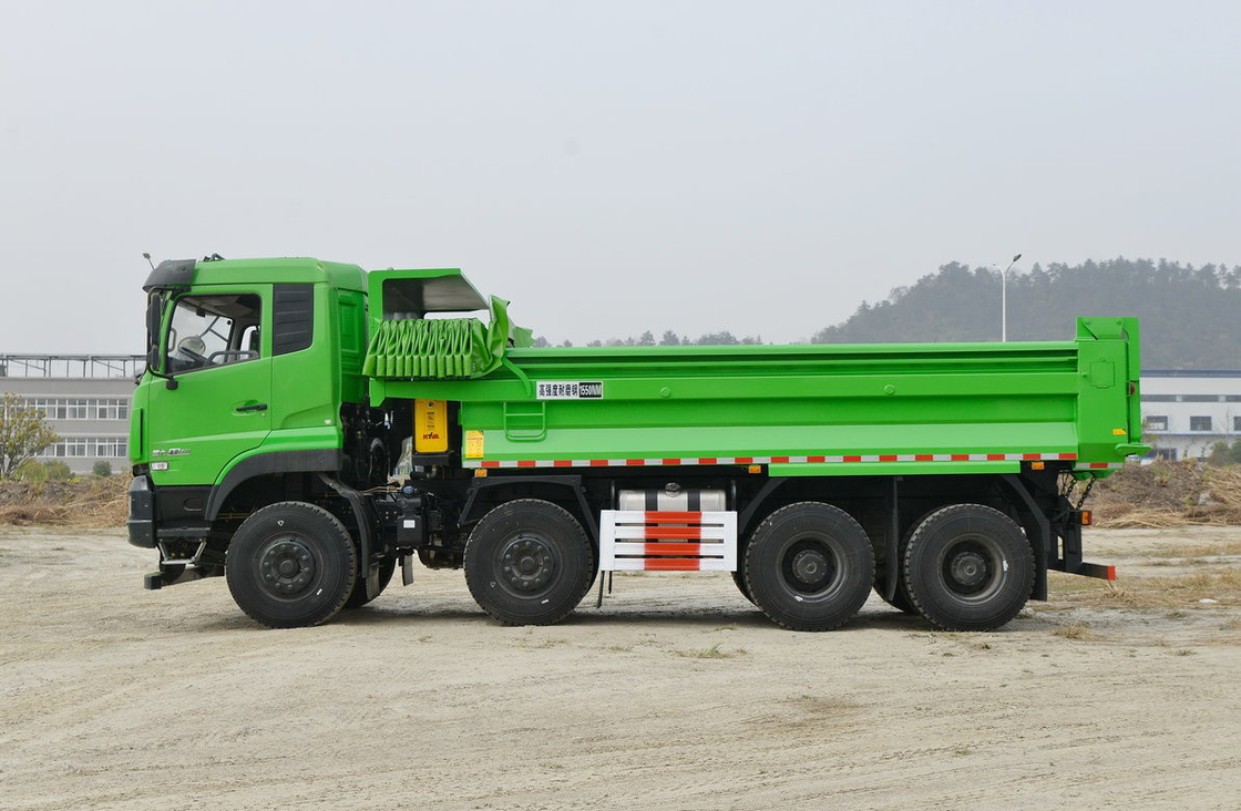 中古 ドンフェン トラック 天龍 キャビン 8*4 重荷 350hp ダンプ トラック 5.6 メートル ボックス