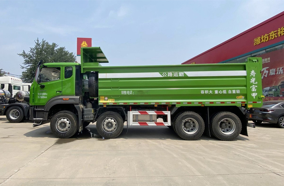 ホウ 8x4 ダンプトラック 340hp 都市建設 廃棄物輸送 12輪 葉の春