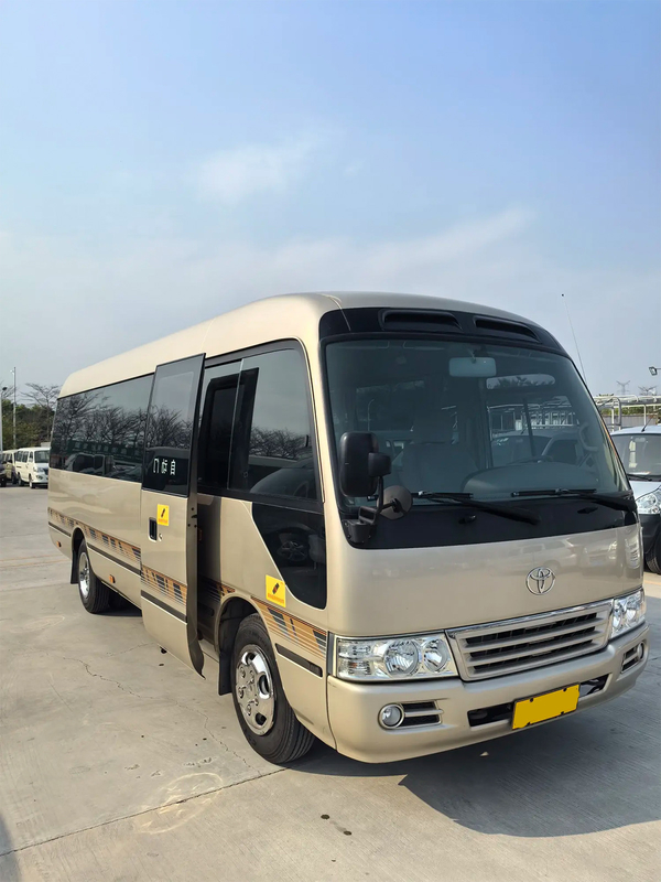 トヨタ・コースター 20人座電動 中華式ドア 中国IV シャンパン ゴールド 中型ビジネスバス