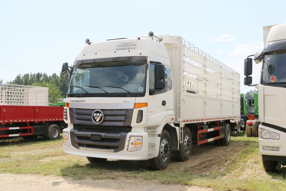 フォトン・オマン・ステークトラック 6シリーズ 重荷トラック ディーゼル8速 245HP 6X2 9.53m 白色車体