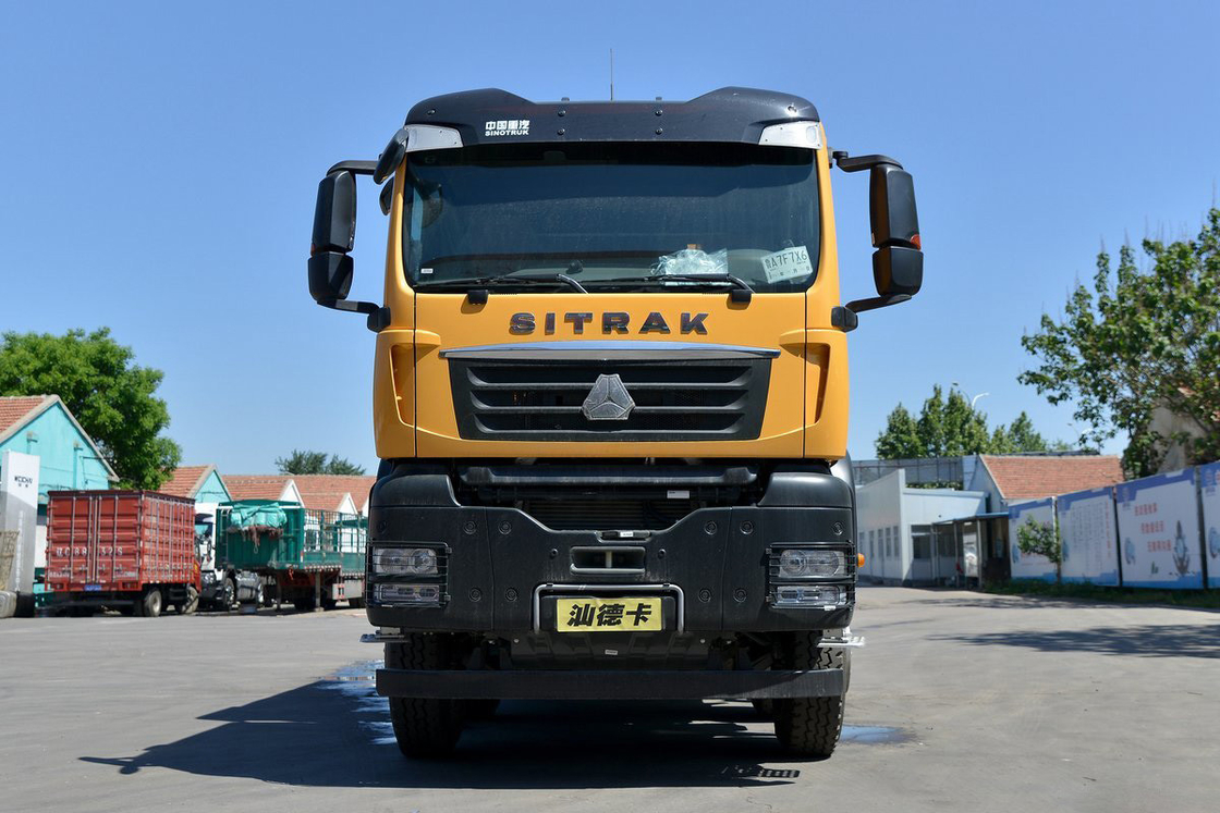 シトラック トラクター トラック G7W 重型 トラック ディーゼル 400HP 8X4 6.8m 黄色いボディ 後部ダンプ シノトラック