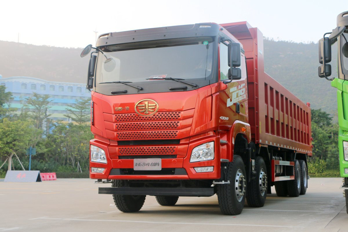 フラット・トップ・ハフ・キャビ JH6 重貨車 ディーゼル 430 hp 8X4 8.2m 青島・ジファング・ダンプトラック