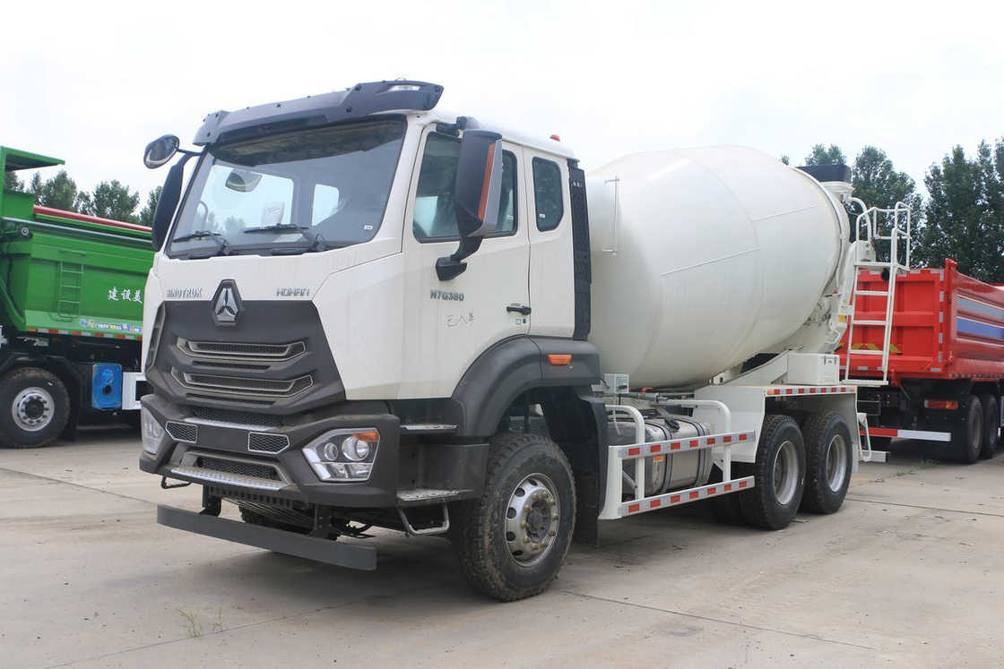 シノトルク ハオハン N7G フラット 上半列 座席 380馬力 自動エアコン 6X4 コンクリートミキサー トラック