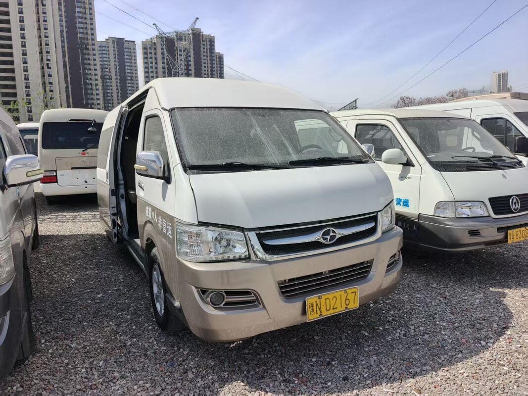 Used Hiace Buses Jiulong Isuzu Engine Euro 4  Diesel 18 Seats With Air Condition For Shuttle or Short Distance