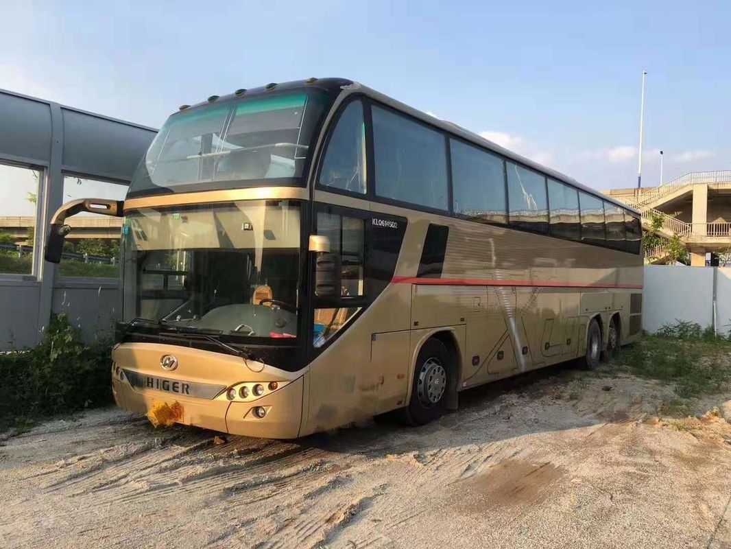 強いエンジン二階建てACの大きい使用された商業バス71座席ディーゼル背部倍の車軸