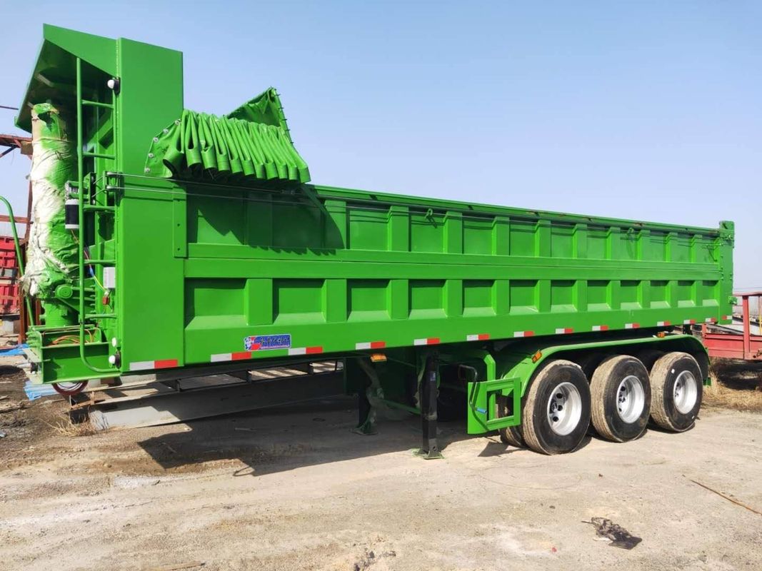 半9.4Mの3本の車軸および28T TFOCの着陸の足を搭載する後部ダンプのトレーラ トラック