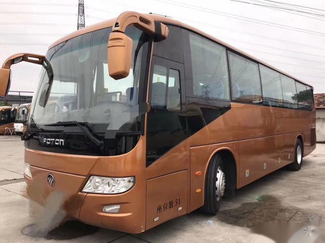 BJ6113はコーチ バスFOTONブランド51の座席単一のドアの低いキロメートルのユーロIVの左手ドライブを使用した