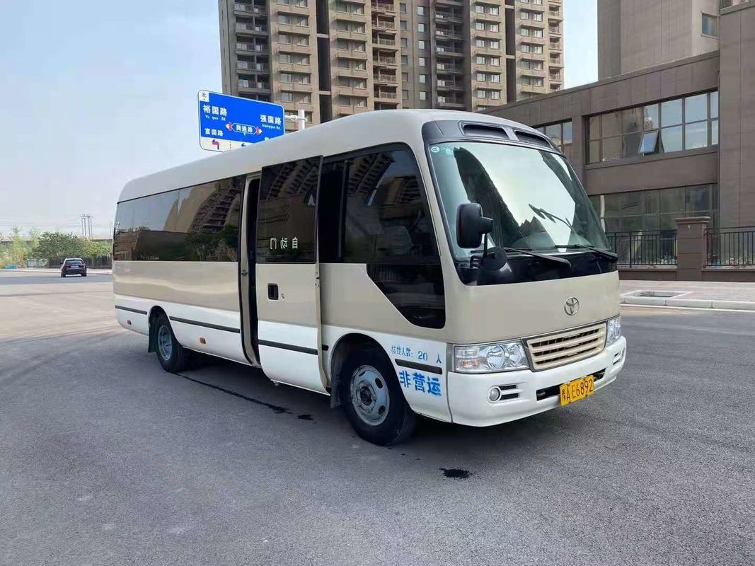 使用されたコースター バス2TRエンジン20の座席小型バス トヨタ・コースターの左手ドライブ フル オートのドア