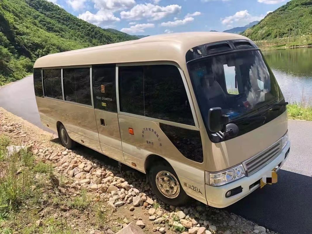 乗客バス使用される使用された小型バス トヨタ・コースター15Bエンジン23/29の座席低いキロメートル