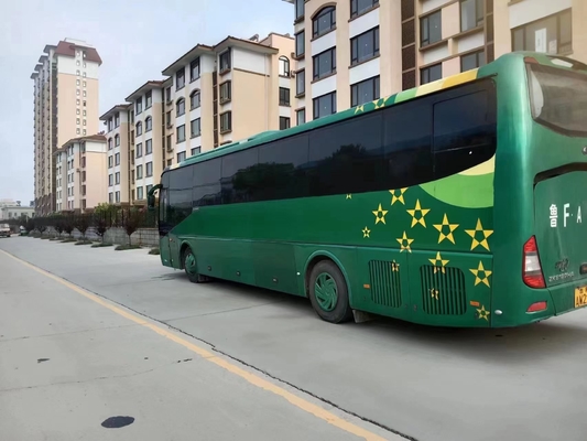 長距離バス55座席贅沢なコーチの緑色2017年のマニュアル トランスミッションの秒針のYutongバスZK6127