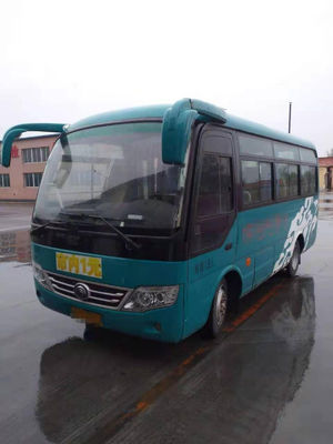 使用された小型バスYutong ZK6609D 19はディーゼル前部エンジンの鋼鉄シャーシ ヨーロッパのVの左手のドライブによって使用される乗客バスをつける