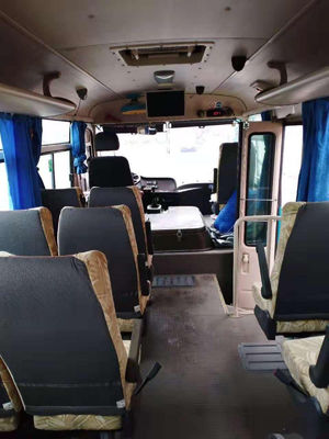 使用された小型バスYutong ZK6609D 19はディーゼル前部エンジンの鋼鉄シャーシ ヨーロッパのVの左手のドライブによって使用される乗客バスをつける