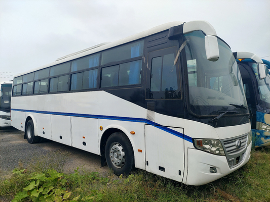 Yutong使用されたバスは2018年中国製バスが白い51の座席前部エンジン バスを使用したディーゼルLHDのコーチを使用した